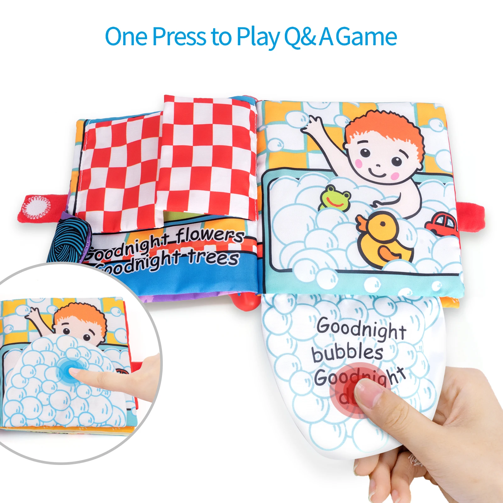 Музыкальная книга Jollybaby peekapoo роскошный подарок для детей подвесная с животными и звуковыми кнопками музыкальной тканью раннего развития