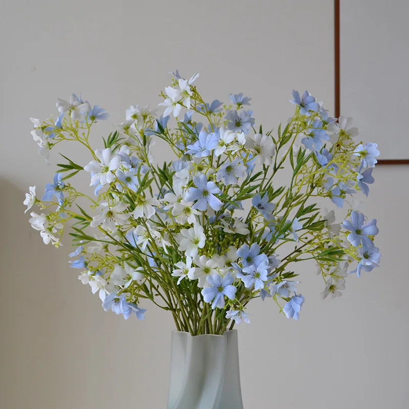 12 Flowers one Bouquet Artificial Faux Silk Fake Radix clematidis flowers For Wedding Decor Hotel Living room