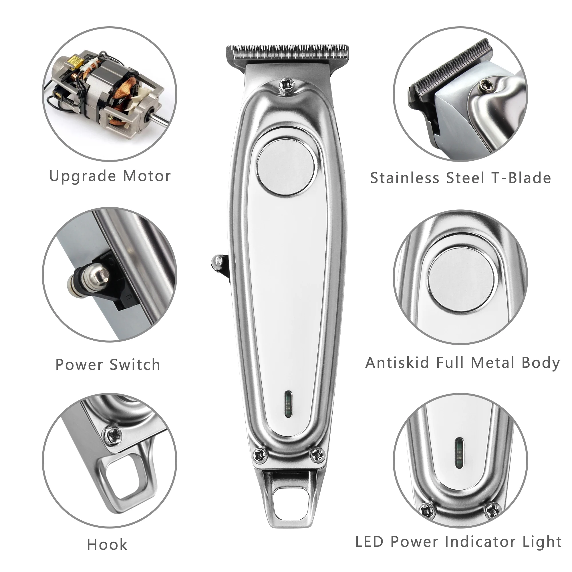 
Hair Trimmer Clippers for Men Hair Cutting Professional Cordless Zero Gapped T-blade Trimmers,hair trimmer rechargeable 