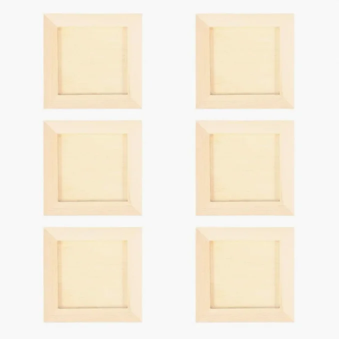 4.7*4.7inch picture frame wood DIY Blank Wooden Photo frame solid wood photo frame