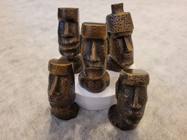 Easter Island statue Copper figurine copper home ornaments art craft