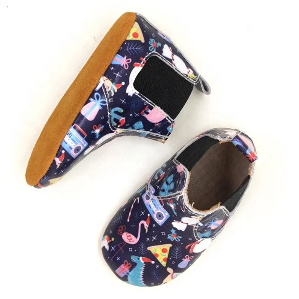 
2020 newborn infant soft sole 3D print leather unisex baby booties 