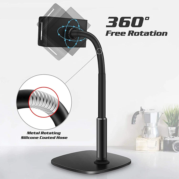 Great Roc Amazon hot sale universal fold flexible adjustable aluminum mobile holder tablet stand desktop phone holder for iPad