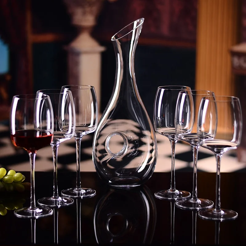Bulk wholesale crystal handmade crystal wine crystal glass decanter set