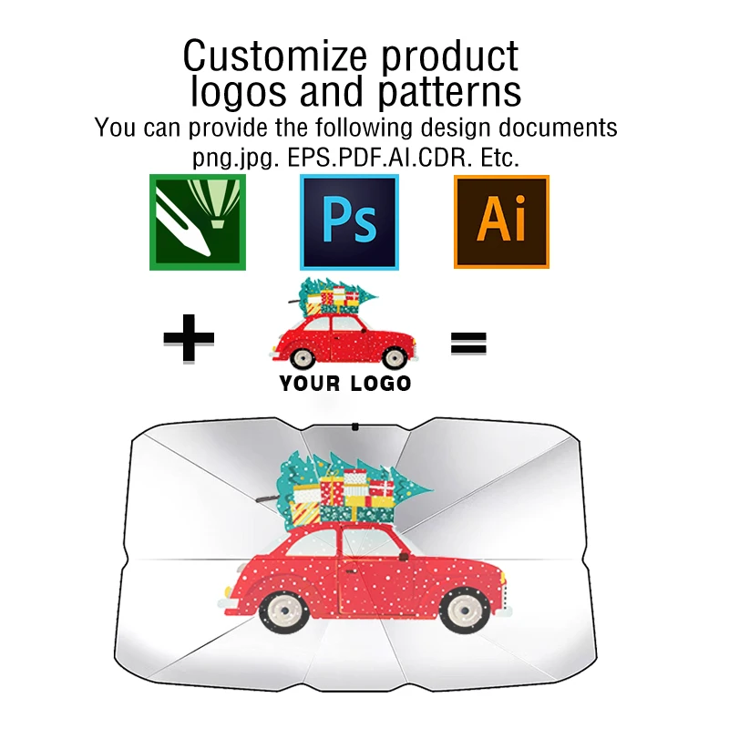 Custom logo UV protection Heat isolation car Sun Shade Umbrella  For Windshields