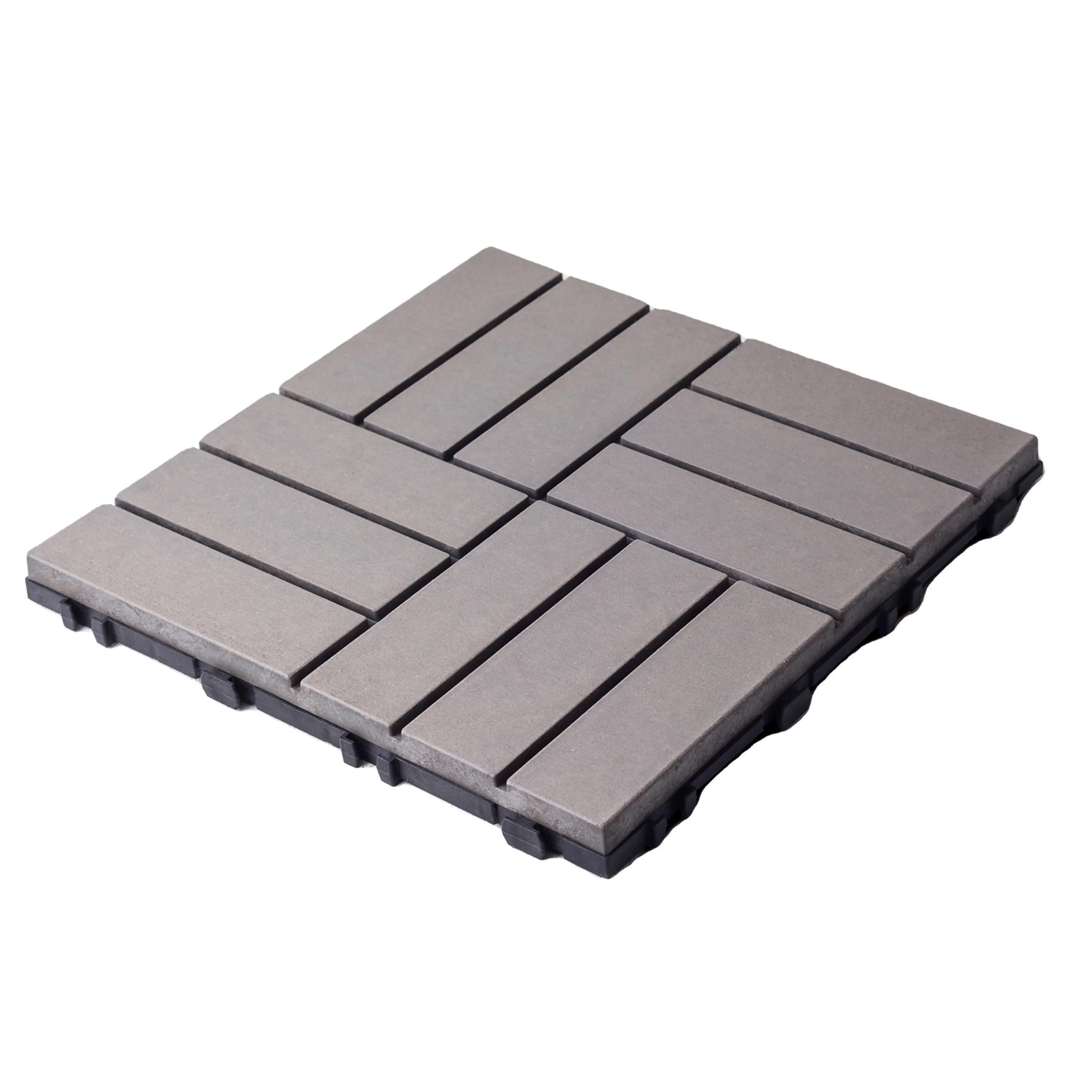 Outdoor WPC Composite Deck Tile for Balcony DIY Decking XF-N002 300*300*25 mm