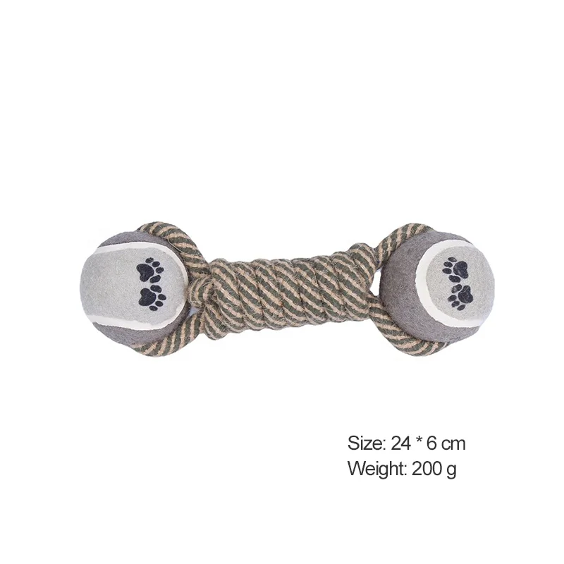 Хлопковая веревка для домашних животных игрушка собак теннисная гантели хлопковая игрушки ручной работы