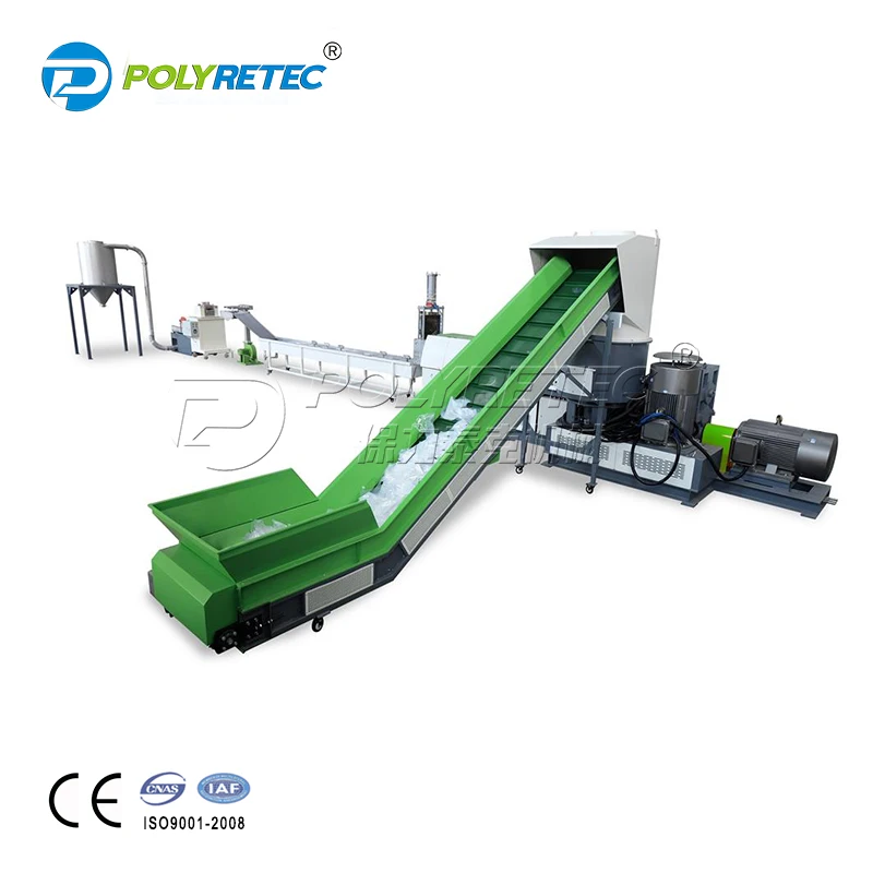 
POLYTEC PP white polypropylene woven bag pelletizing machine manufacturer/PP granulating machine 
