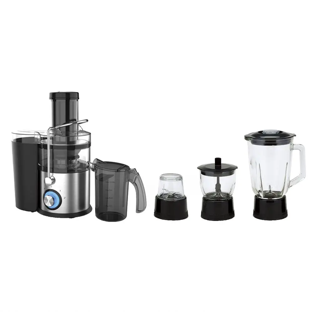 Hot selling Home appliances manufacturer Stainless Steel 4 in 1 juicer blender food processor with grinder and chopper