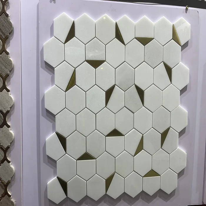 Pool Tiles Ceramic Mosaic for Indoor Outdoor Design Marble Waterjet Medallion