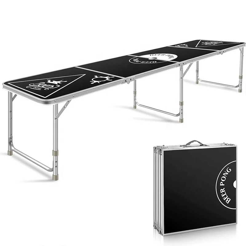 HISPEED Promotion Folding Table Aluminium Alloy Camping Table 2.4m Stable Beerpong Table