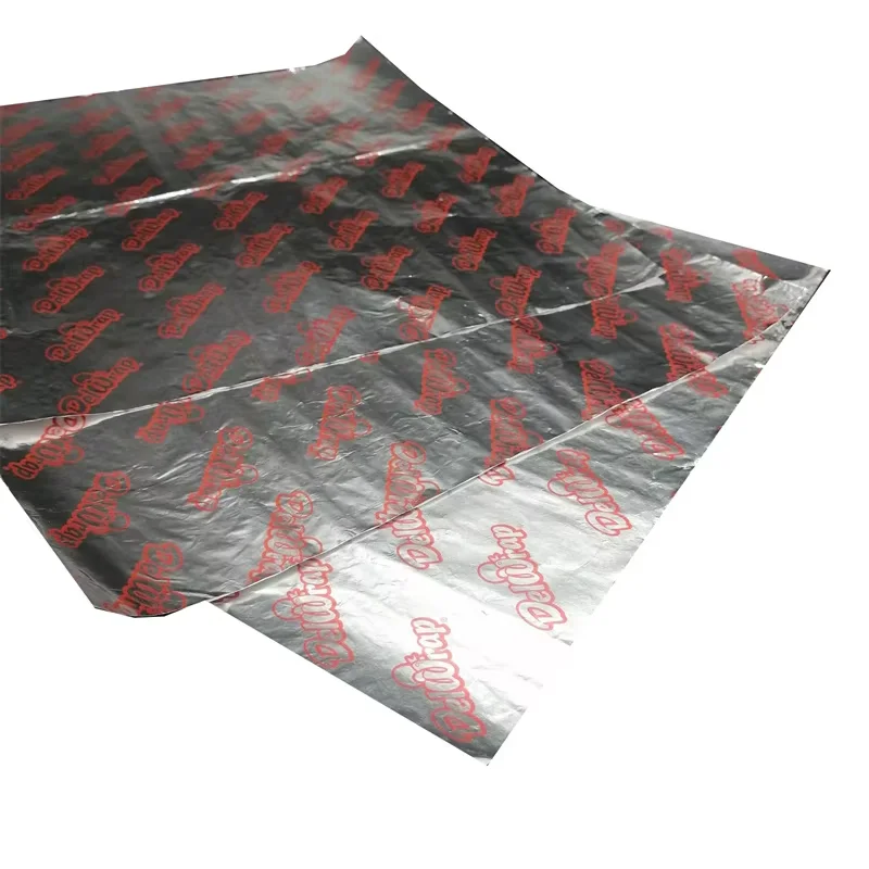 Custom logo food grade disposable aluminum foil roll greaseproof honeycomb burger deli sandwich paper