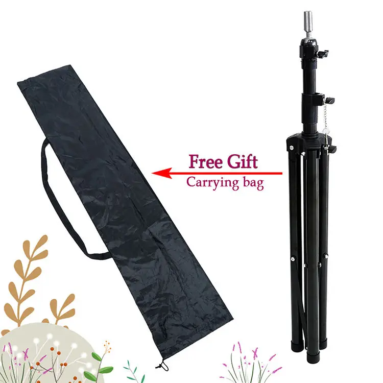 Big Size Wig Stand Tripod Adjustable Tripod for Wigs Making Styling Mannequin Head Stand Metal Wig Head Stand Holder