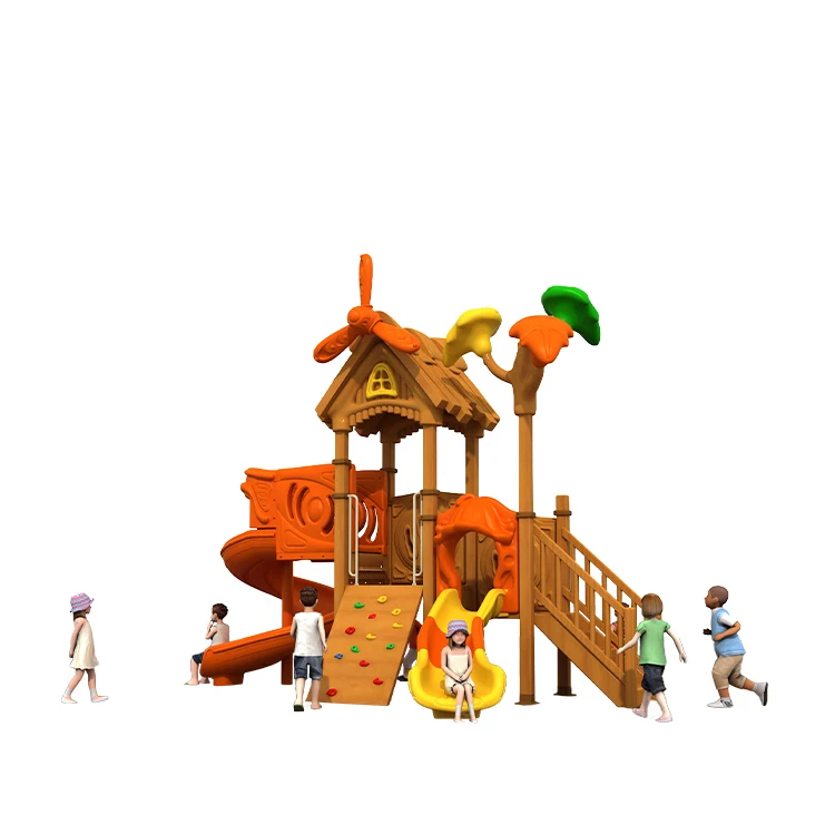 Customized Children Equipment Preschool Plastic Commercial Outdoor Slider Playground
