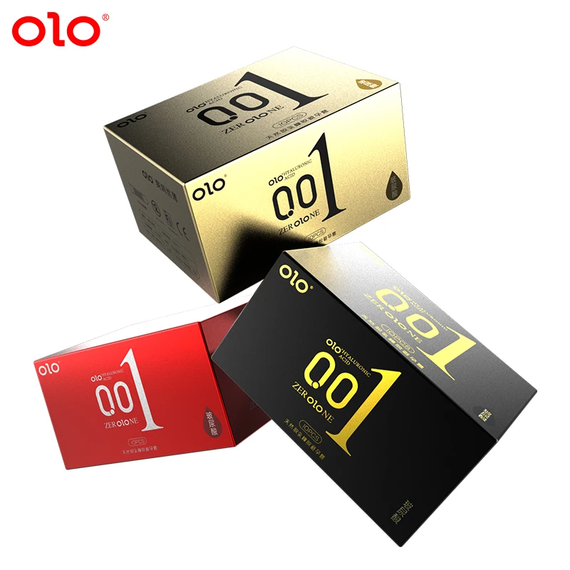 
OLO condom Delay Dotted increase pleasure Latex Ultra thin hyaluronic acid sex products for male men China Brand 