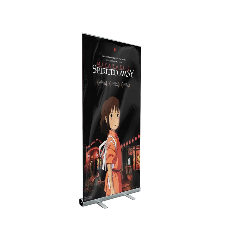 printed screen retail pop pull up premium portable retractable 24 aluminum roll up banner belts stand 60x200