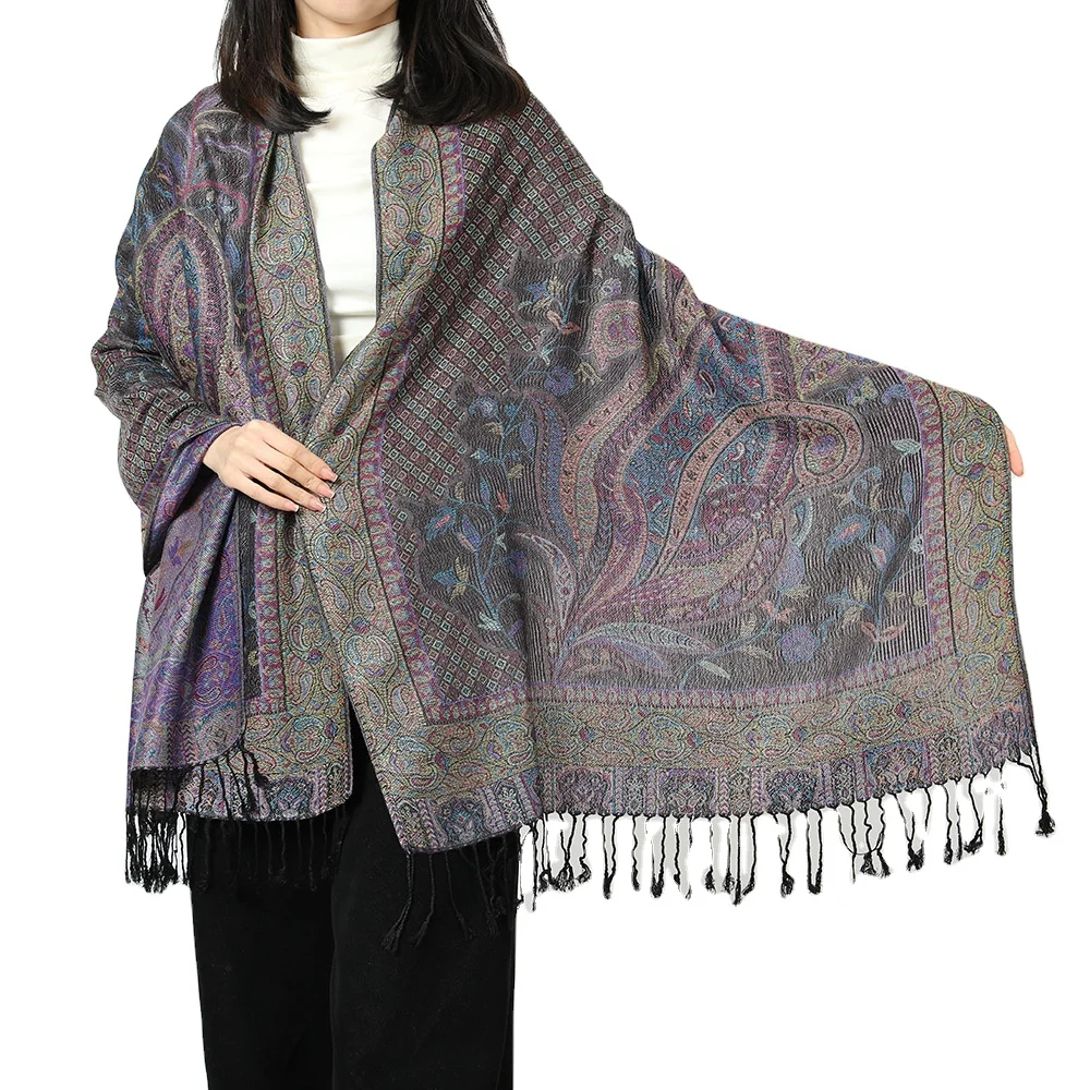 New national style red shawl women travel holiday photo scarf warm cloak