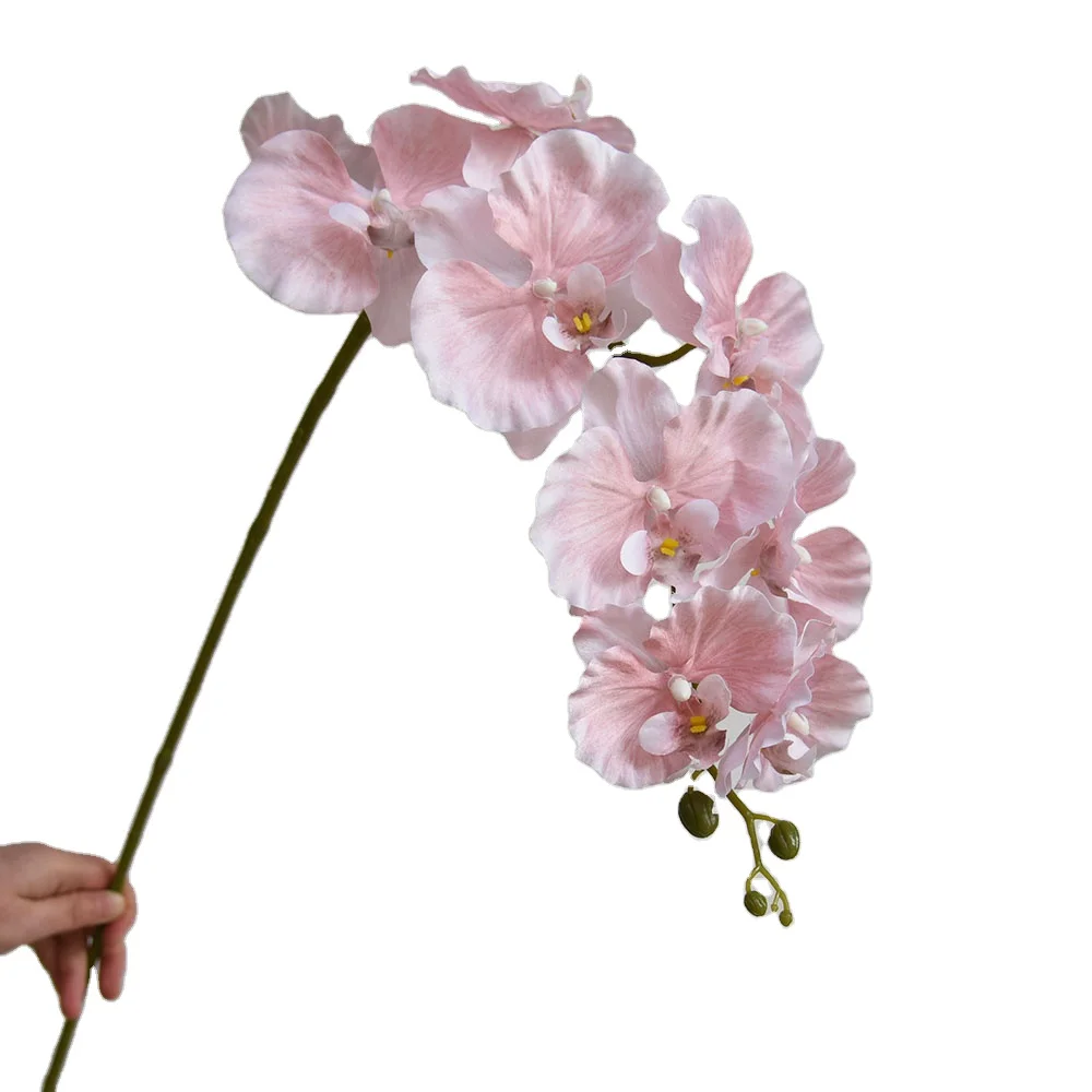 Factory Customized Bulk Silk Artificial Phalaenopsis Wholesale Wedding Decor White Butterfly Orchids Artificial Flowers