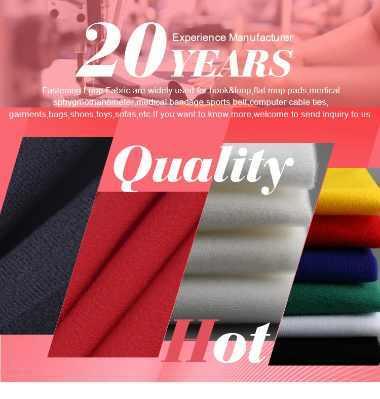 Imported Raw Material 100%Polyester Velcroes Coil Pile In Roll For Cleaning Mop Industry And Hospital