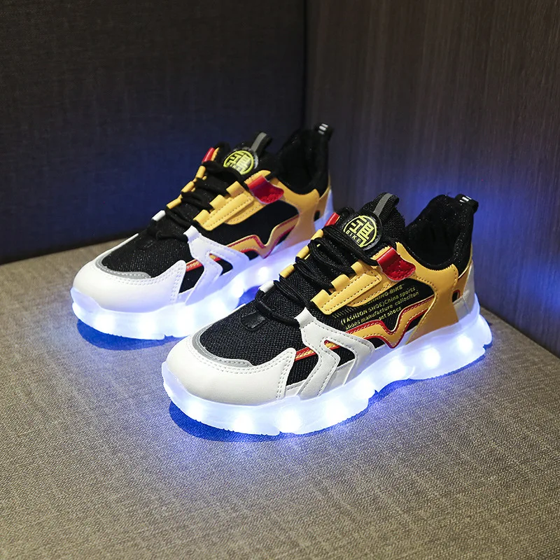 usb charging led light shoes Fashion casual sports shoes male adult fashion shoes
