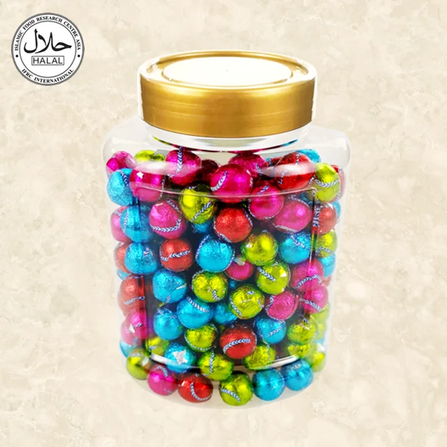 
Supply Colorful Packaging choco ball Shape Sweet Milk Chocolate Candy Halal Candies Low Price Wholesale 
