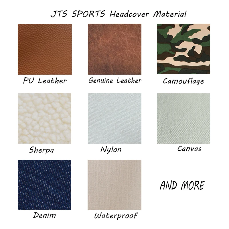 Wholesales Golf Headcover Embroidery and Printing Custom logo Design PU leather Driver Head Cover