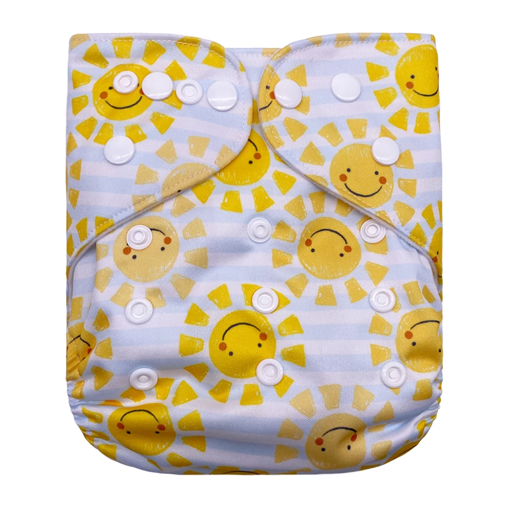 Eco-friendly reusable pul fiber one size newborn baby cloth diapers