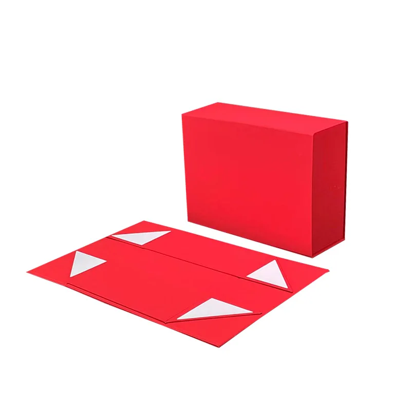 Wholesale black small gift box with magnetic gift folding packaging box in stock