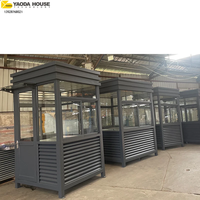 Prefabricated Security Guard House/Booth Kiosk/Store Sandwich Panel House Prefabricated Sentry Box Prefab Station