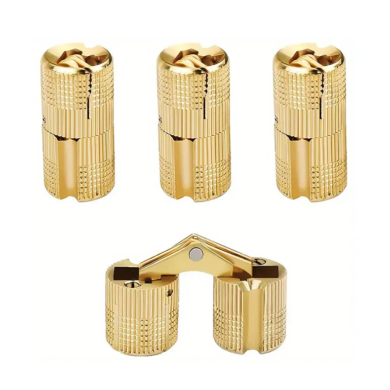 Soruda Wholesale High Quality  M8-M24 Invisible Hinge 180 Degree Barrel Hinge Brass Gift Box Barrel Pin Hinge