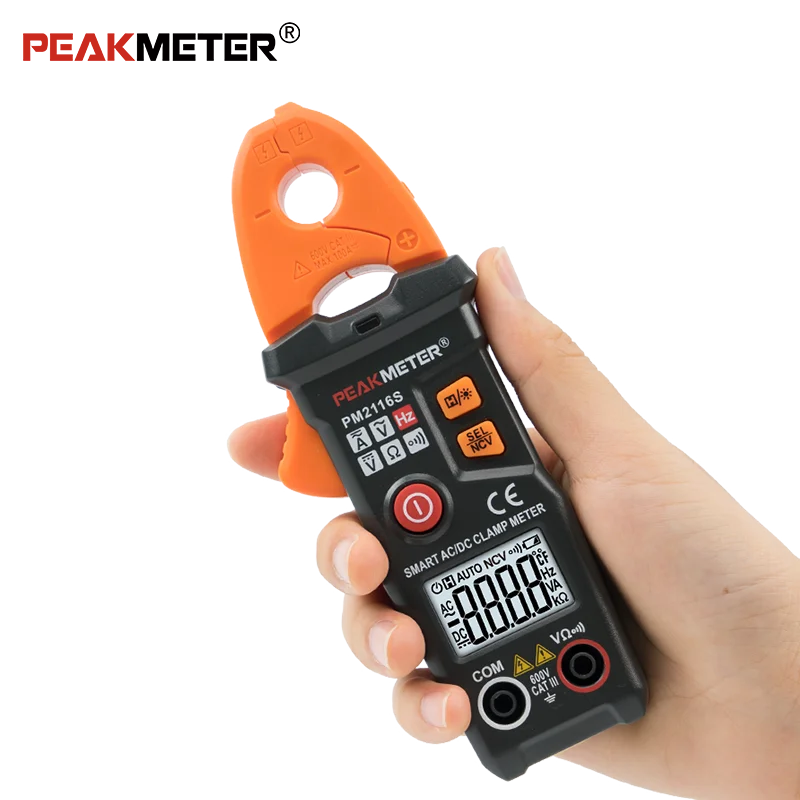 Peakmeter PM2116S 2019 самый популярный цифровой ce Автоматический переменный и постоянный ток частота портативный мини карманный размер NCV умный