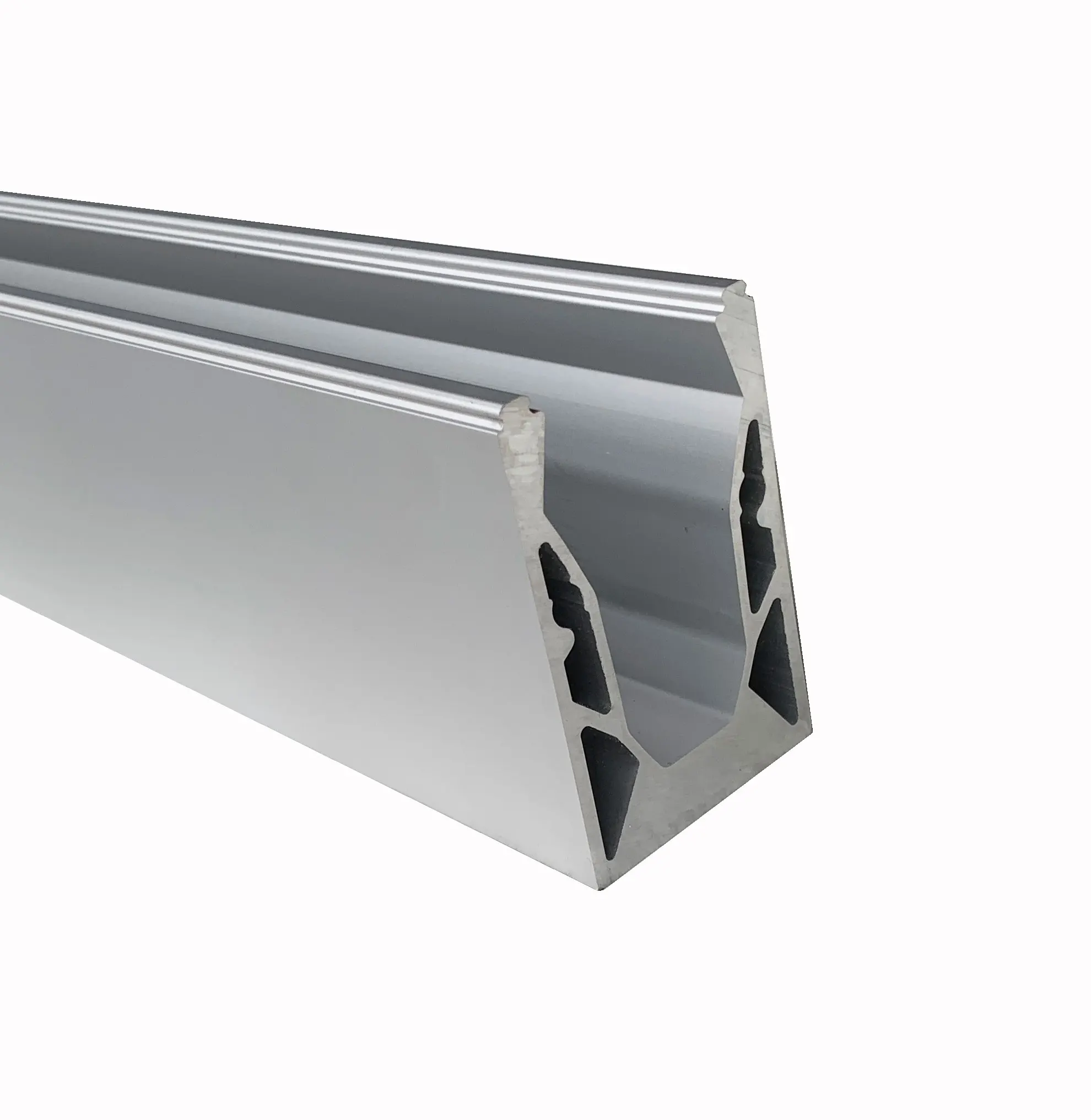 Frameless U Shape Aluminum Extrusion Slot for Glass Railing Anodized Silver Aluminum U Channel Base Shoe