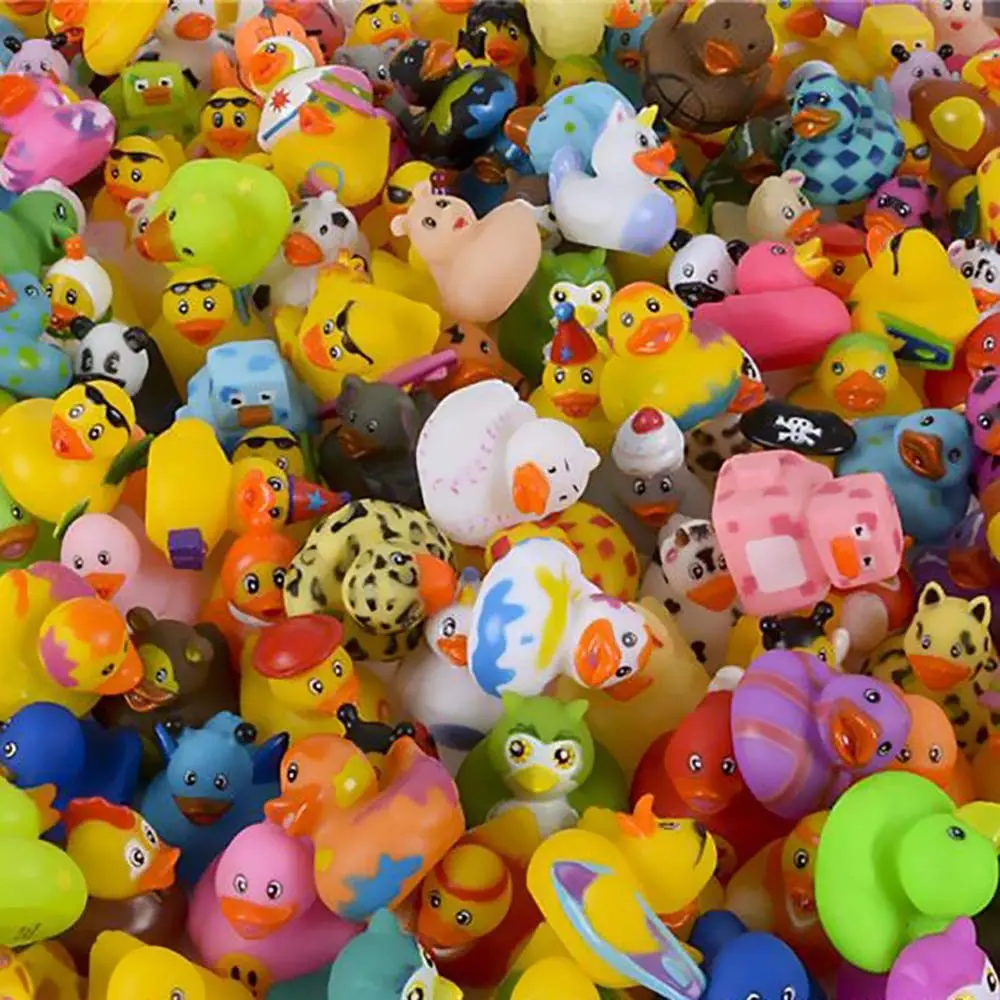 Latest Baby Bath Toy Vinyl Rubber Duck Yellow Custom OEM Rubber Duck Bath Toy Assortment - Bulk Floater Duck for Kids