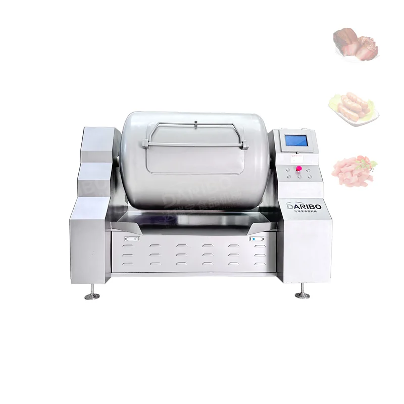 DRB-GR500G Stainless Steel PLC Control Marinated Meat Salting Vacuum Marinator Meat Tumbler Salt Marinade Mixer Machine