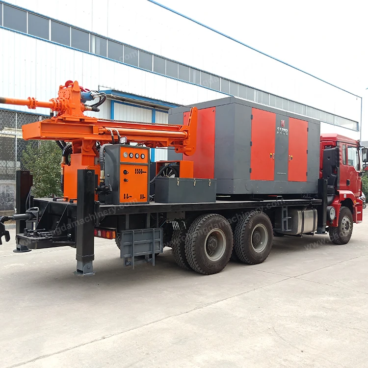 Bore Well Sino Truck Water Drilling Rig 300M Depht Water Boring Machine