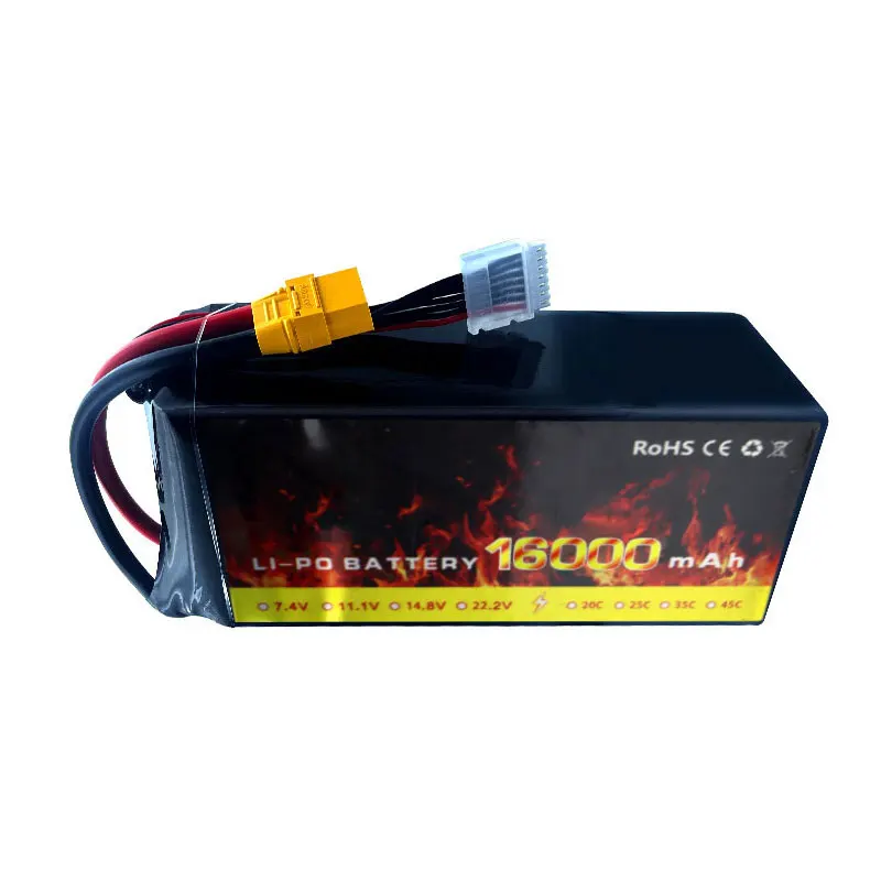 UVA Batteries Drone Battery 6S 16000mAh 22.2V 25C Drone Lipo Battery for Quadcopter Frame FPV UVA Drone