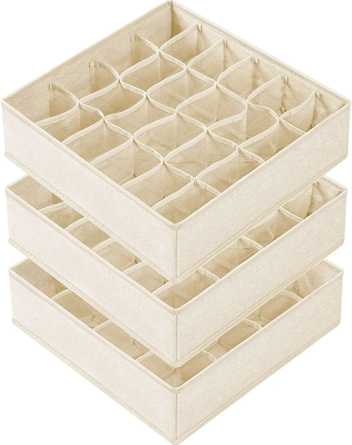 Sock Underwear Organizer Dividers Drawer Organizers Fabric Foldable Closet Organizers and Storage Boxes for Storing Socks