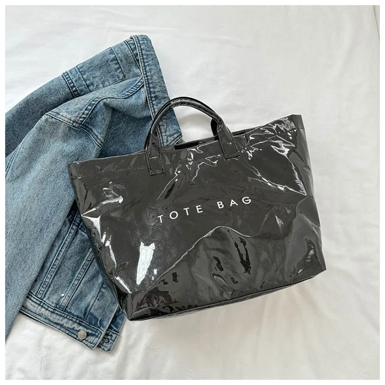 New Arrival Custom Fashion Vintage Dupont Kraft Paper Tyvek Tote Bag Big Capacity Commuting Kraft Paper Shopping Handbag