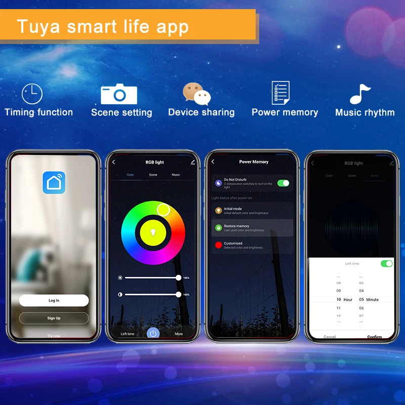  Светодиодный контроллер Wifi RGB/RGBW светодиодной ленты Tuya Smart Home RGB / RGBW smart home Wi-Fi лентыВ комплект