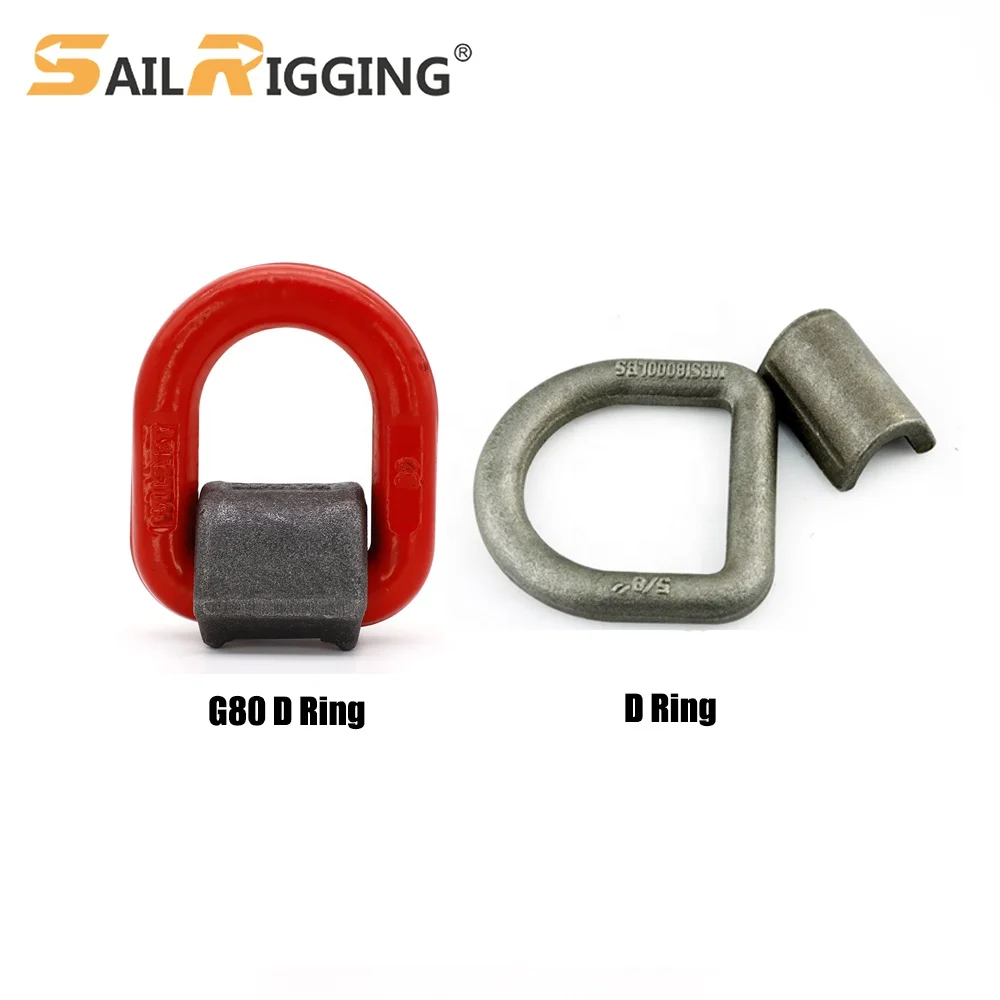 G80 Forged D Rings and Welded D-Rings Weld Forged Alloy Steel Safety D Ring with Wrap