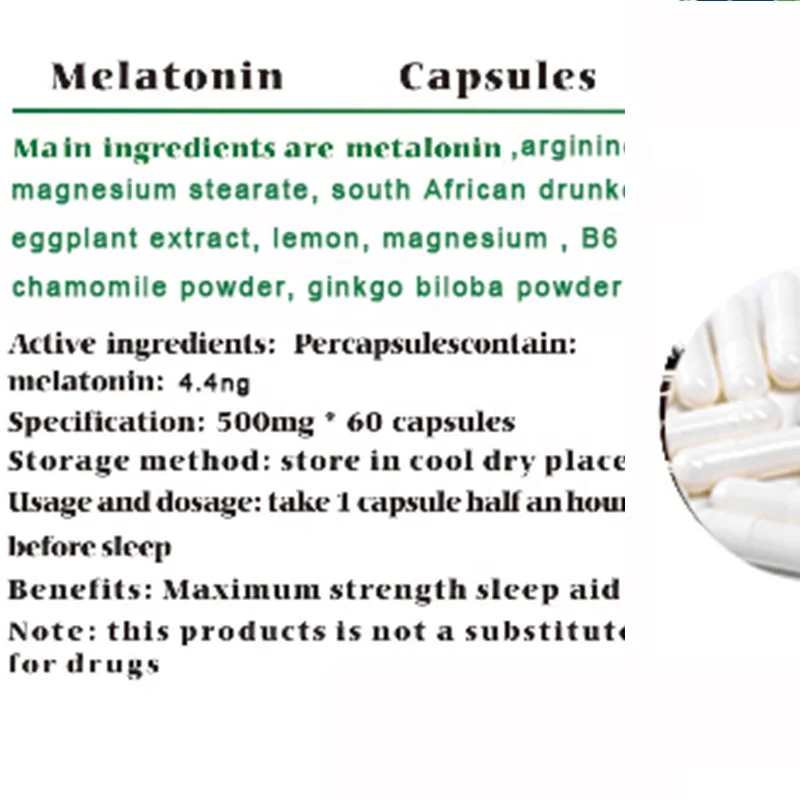 Melatonin Supplier Natural Sleeping Melatonin 5mg Tablets and Capsules