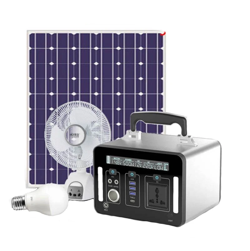 solar energy systems solar generator portable station power supply,500w solar panel power supply energy storage power bank 220v