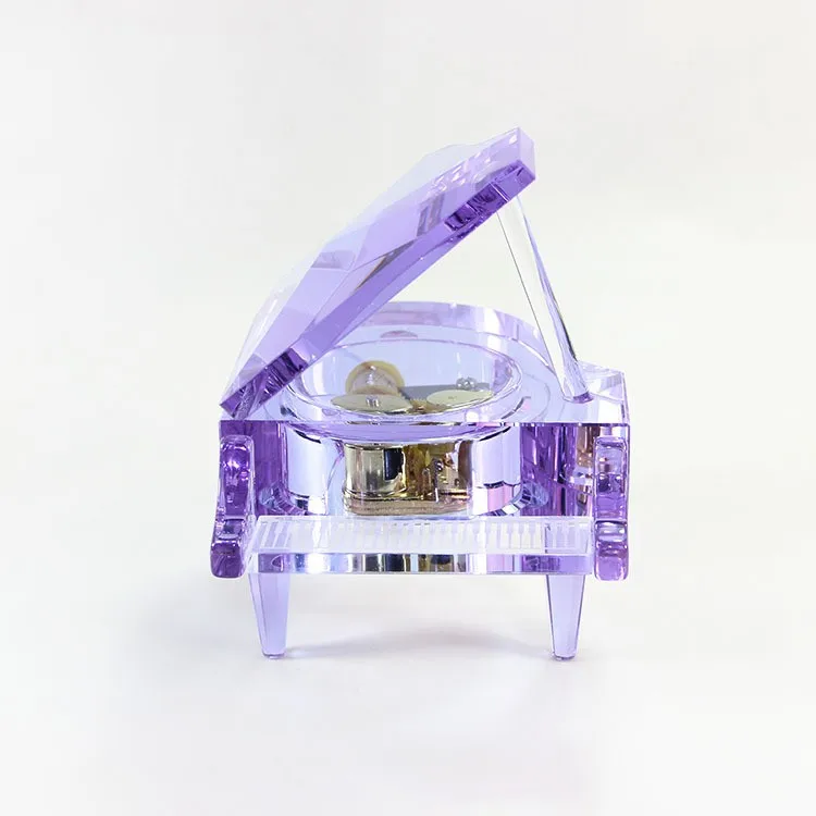 Красивое музыкальное пианино из хрустального стекла для подарка на день рождения