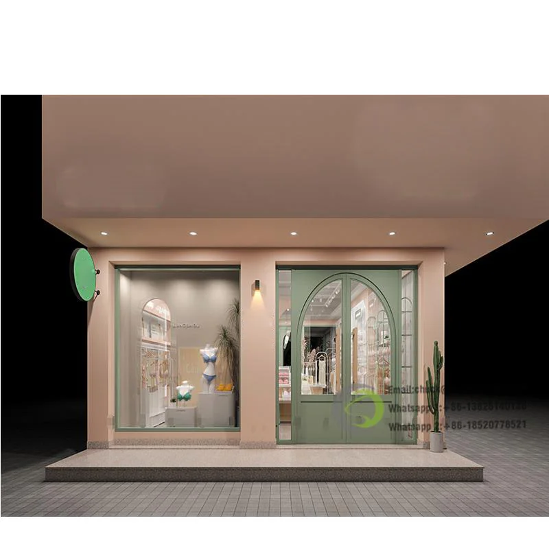Fashion Underwear Shop Display Stand Gold Stainless Steel Lingerie Display Rack Furniture For Lingerie Store Design