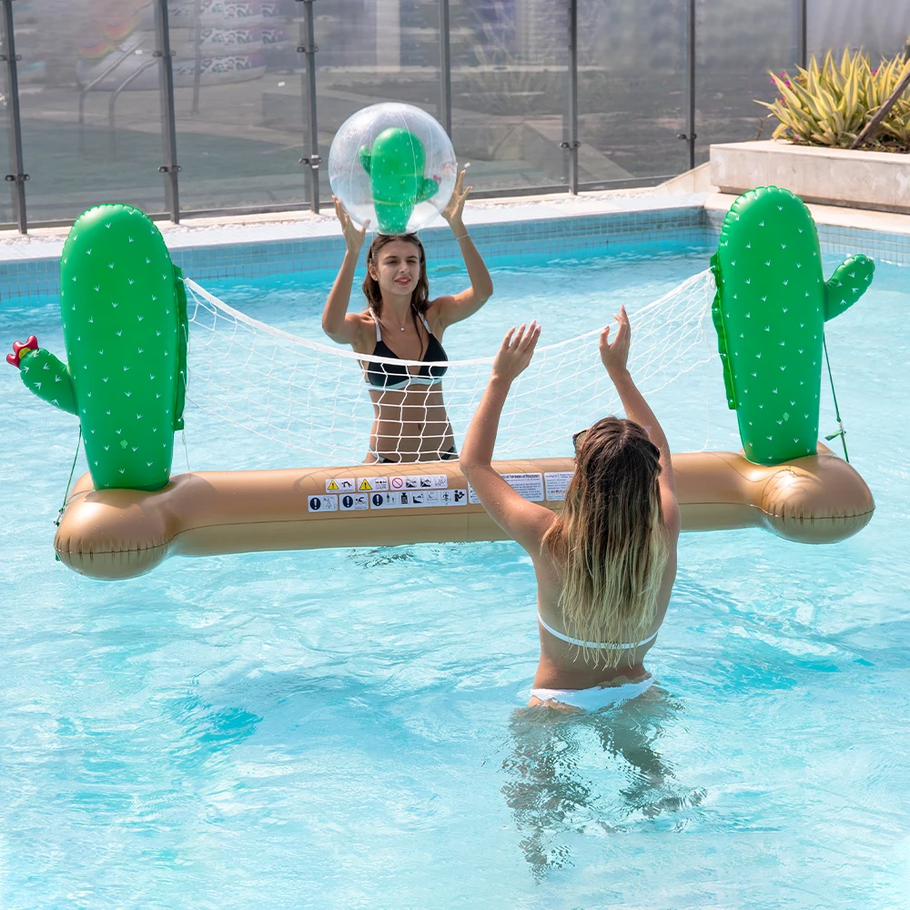 Hot Summer Inflatable Water Pool Toy Float Volleyball Game Court Set for Sale