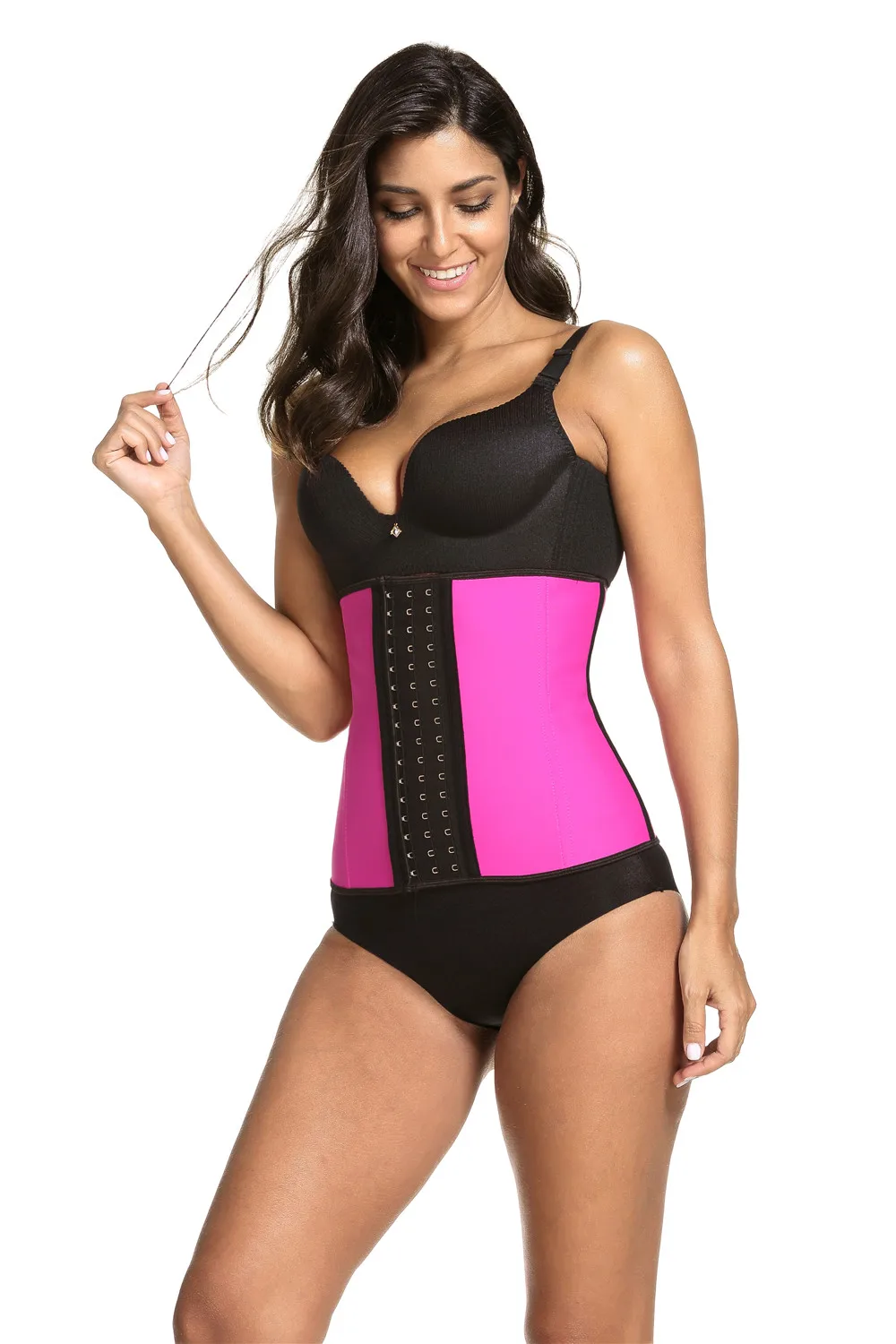 Beige colorful fashion steel boned latex cheap waist training corsets wholesale waist trainer shapers 2019 new type