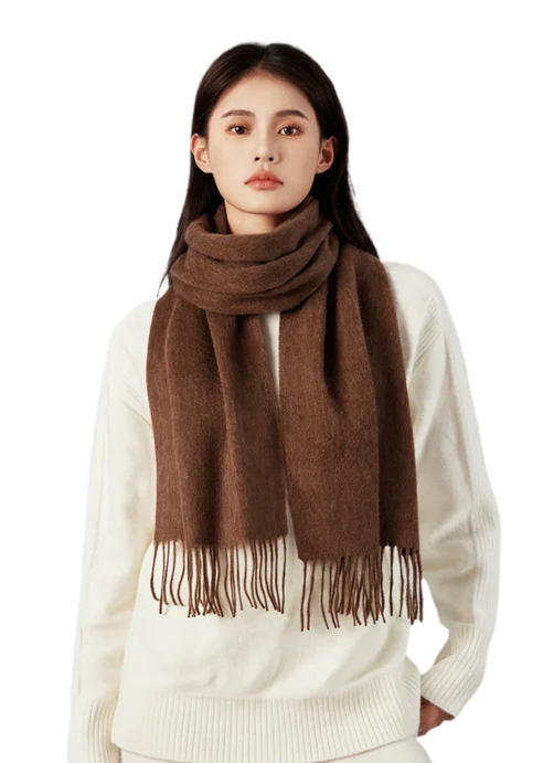 30*180 cm 100% Wool Cashmere Shawls Solid Color Ponchos Winter Wool Winter Neck Scarves Supplier Wholesale