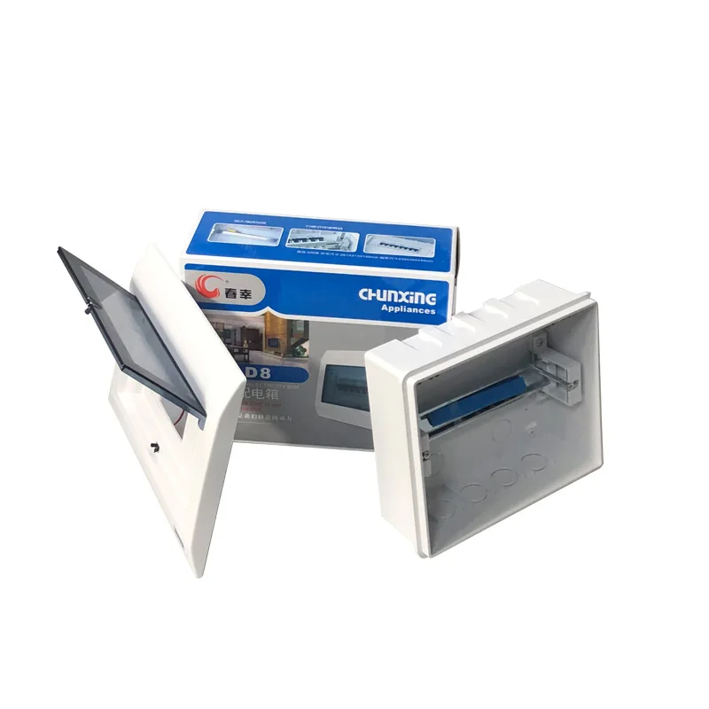 Chunxing Iron Outdoor Indoor 10 Way Electrical Equipment & Supplies Power Distribution Box Breaker Box With Transparent Cover
