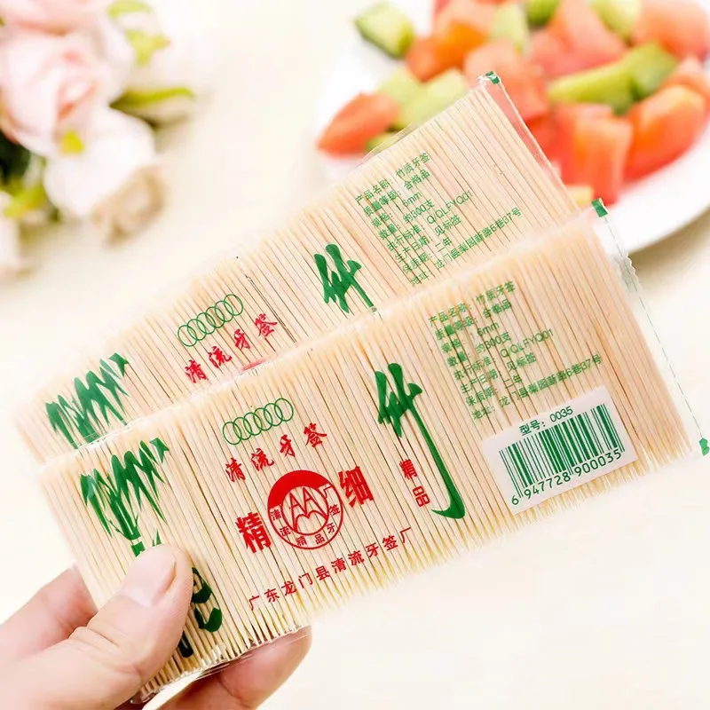 Cheap Toothpicks Wholesale Plastic Bottles Disposable  Bamboo Toothpick Making By Machine