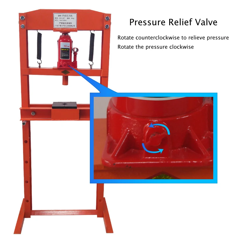 2022 China Manufacturer Wholesale CE/GS/TUV Certification Quality Steel Vehicle Equipment Manual 12 Ton Hydraulic Shop Press